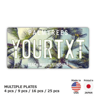 [Multi Plate] Palm Tree / Sky / Original American License Plate