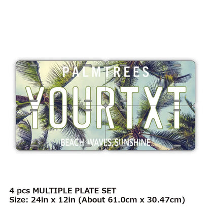 【マルチプレート】ヤシの木・スカイ/オリジナルアメリカナンバープレート PL8HERO