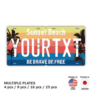 [Multi Plate] Palm Tree / Gradation / Original American License Plate