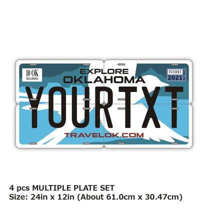 【マルチプレート】オクラホマ/オリジナルアメリカナンバープレート PL8HERO