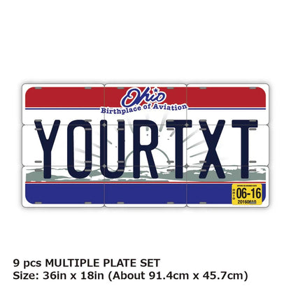 【マルチプレート】オハイオ/オリジナルアメリカナンバープレート PL8HERO