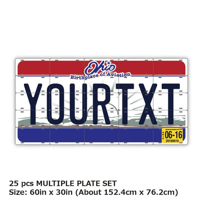 【マルチプレート】オハイオ/オリジナルアメリカナンバープレート PL8HERO