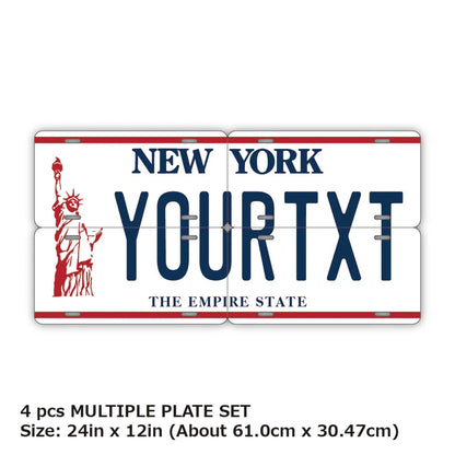 【マルチプレート】ニューヨーク/オリジナルアメリカナンバープレート PL8HERO