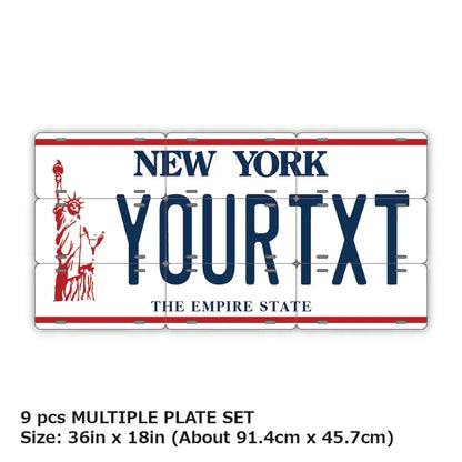 【マルチプレート】ニューヨーク/オリジナルアメリカナンバープレート PL8HERO