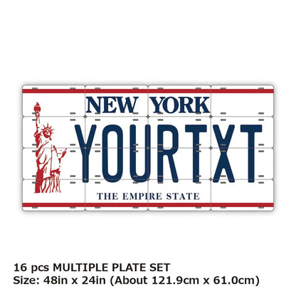 【マルチプレート】ニューヨーク/オリジナルアメリカナンバープレート PL8HERO