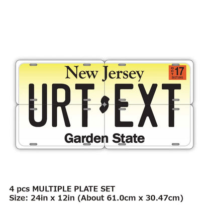 【マルチプレート】ニュージャージー/オリジナルアメリカナンバープレート PL8HERO