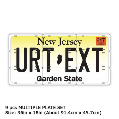 【マルチプレート】ニュージャージー/オリジナルアメリカナンバープレート PL8HERO