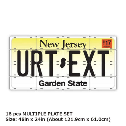 【マルチプレート】ニュージャージー/オリジナルアメリカナンバープレート PL8HERO