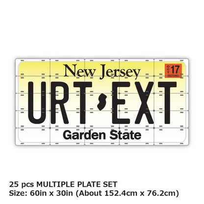 【マルチプレート】ニュージャージー/オリジナルアメリカナンバープレート PL8HERO