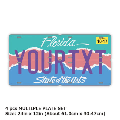 【マルチプレート】フロリダ・アート/オリジナルアメリカナンバープレート PL8HERO