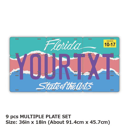 【マルチプレート】フロリダ・アート/オリジナルアメリカナンバープレート PL8HERO