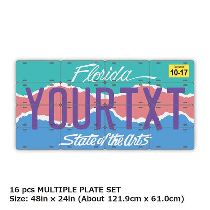 【マルチプレート】フロリダ・アート/オリジナルアメリカナンバープレート PL8HERO