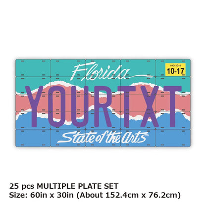 【マルチプレート】フロリダ・アート/オリジナルアメリカナンバープレート PL8HERO