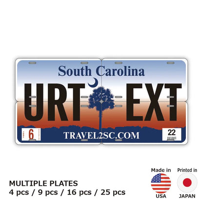 【マルチプレート】サウスカロライナ/オリジナルアメリカナンバープレート PL8HERO