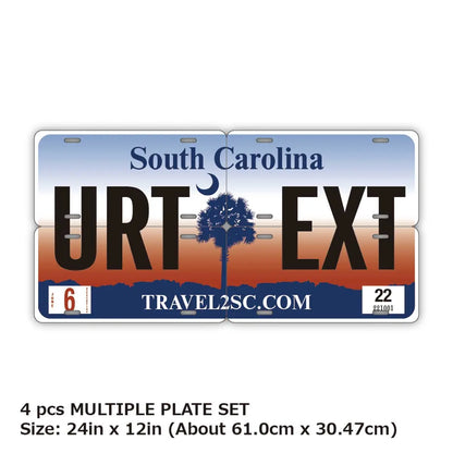 【マルチプレート】サウスカロライナ/オリジナルアメリカナンバープレート PL8HERO