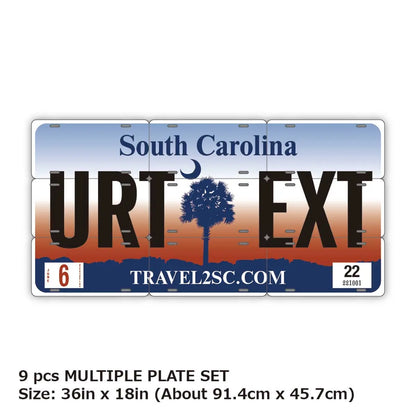 【マルチプレート】サウスカロライナ/オリジナルアメリカナンバープレート PL8HERO