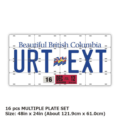 【マルチプレート】ブリティッシュコロンビア/オリジナルカナダナンバープレート PL8HERO