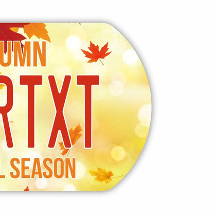 【犬用迷子札・ドッグタグ】紅葉・オレンジ/オリジナルアメリカナンバープレート型 キーホルダー PL8HERO