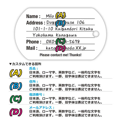 【犬用迷子札・ドッグタグ】葛飾北斎・冨嶽三十六景・神奈川沖浪裏・大波/オリジナルアメリカナンバープレート型 キーホルダー PL8HERO