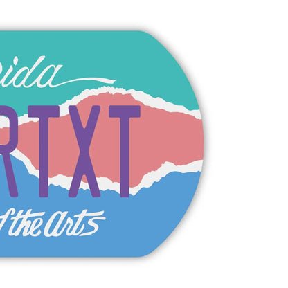 【犬用迷子札・ドッグタグ】フロリダ・アート/オリジナルアメリカナンバープレート型 キーホルダー PL8HERO