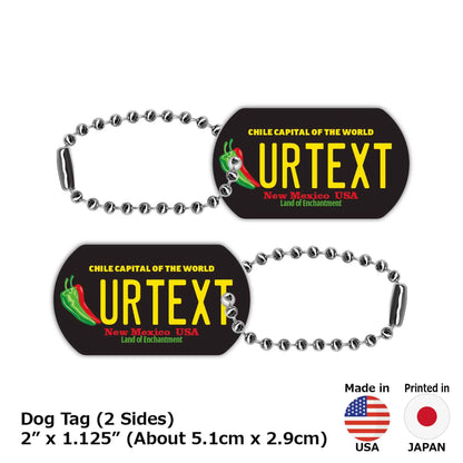 【犬用迷子札・ドッグタグ】ニューメキシコ・チリペッパー/オリジナルアメリカナンバープレート型 キーホルダー PL8HERO