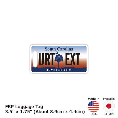 【ラゲッジタグ】サウスカロライナ/オリジナルアメリカナンバープレート型・おしゃれ ・紛失防止タグ PL8HERO