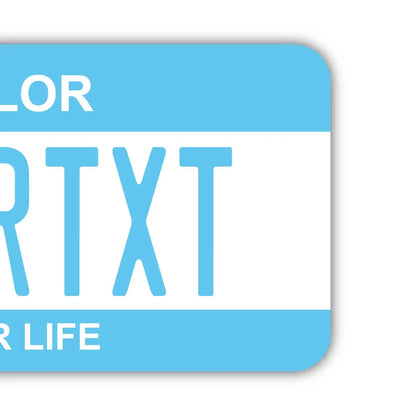 【ラゲッジタグ】カラー・ブルー/オリジナルアメリカナンバープレート型・おしゃれ ・紛失防止タグ PL8HERO