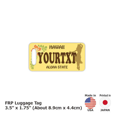 [Luggage tag] Hawaii Hula Girl / Original American license plate type / Fashionable / Loss prevention tag