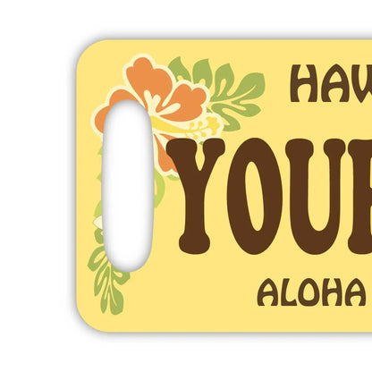 【ラゲッジタグ】ハワイ・フラガール/オリジナルアメリカナンバープレート型・おしゃれ ・紛失防止タグ PL8HERO