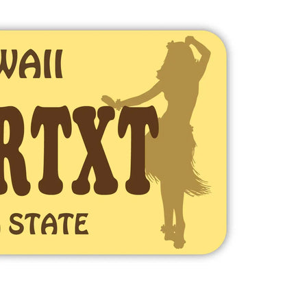 【ラゲッジタグ】ハワイ・フラガール/オリジナルアメリカナンバープレート型・おしゃれ ・紛失防止タグ PL8HERO