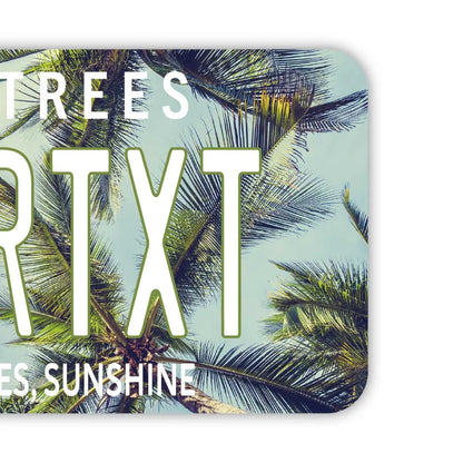 【ラゲッジタグ】ヤシの木・スカイ/オリジナルアメリカナンバープレート型・おしゃれ ・紛失防止タグ PL8HERO