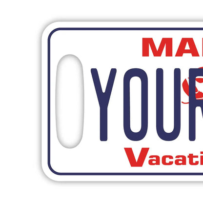 【ラゲッジタグ】メイン/オリジナルアメリカナンバープレート型・おしゃれ ・紛失防止タグ PL8HERO