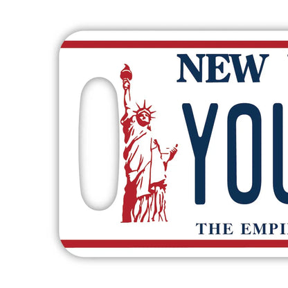 【ラゲッジタグ】ニューヨーク/オリジナルアメリカナンバープレート型・おしゃれ ・紛失防止タグ PL8HERO