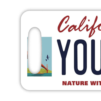 【ラゲッジタグ】カリフォルニア・サンフランシスコ/オリジナルアメリカナンバープレート型・おしゃれ ・紛失防止タグ PL8HERO