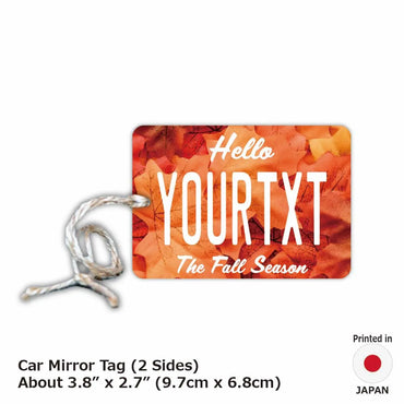 [Mirror Tag] Autumn Leaves / Red / Original American License Plate Type Air Freshener