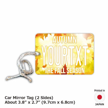 [Mirror Tag] Autumn Leaves / Yellow / Original American License Plate Type Air Freshener