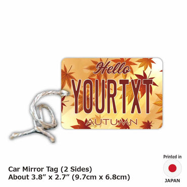 [Mirror Tag] Autumn Leaves / Brown / Original American License Plate Type Air Freshener