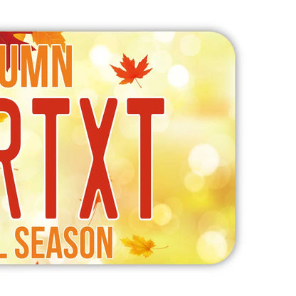 【ラゲッジタグ】紅葉・オレンジ/オリジナルアメリカナンバープレート型・おしゃれ ・紛失防止タグ PL8HERO