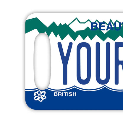 【ラゲッジタグ】ブリティッシュコロンビア・パーソナライズト/オリジナルカナダナンバープレート型・おしゃれ ・紛失防止タグ PL8HERO