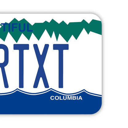 【ラゲッジタグ】ブリティッシュコロンビア・パーソナライズト/オリジナルカナダナンバープレート型・おしゃれ ・紛失防止タグ PL8HERO