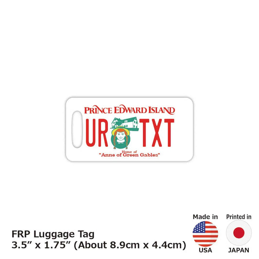 【ラゲッジタグ】プリンスエドワードアイランド・赤毛のアン/オリジナルカナダナンバープレート型・おしゃれ ・紛失防止タグ PL8HERO