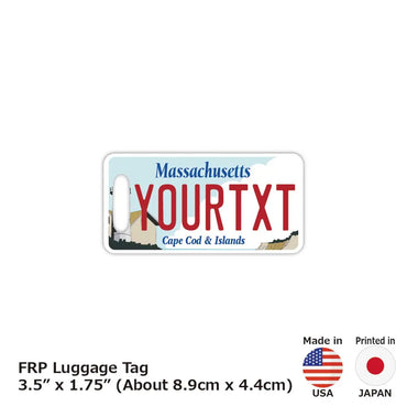 [Luggage tag] Massachusetts Cape Cod / Original American license plate type / Fashionable / Loss prevention tag