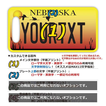 [Luggage tag] Nebraska / Original American license plate type / Fashionable / Loss prevention tag