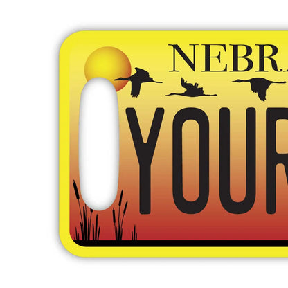 【ラゲッジタグ】ネブラスカ/オリジナルアメリカナンバープレート型・おしゃれ ・紛失防止タグ PL8HERO