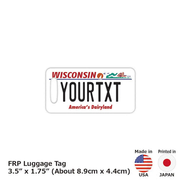 [Luggage tag] Wisconsin / Original American license plate type / Fashionable / Loss prevention tag