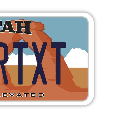 【ラゲッジタグ】ユタ/オリジナルアメリカナンバープレート型・おしゃれ ・紛失防止タグ PL8HERO