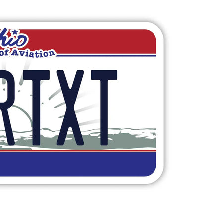 【ラゲッジタグ】オハイオ/オリジナルアメリカナンバープレート型・おしゃれ ・紛失防止タグ PL8HERO