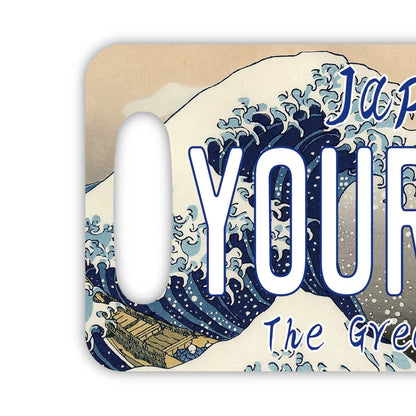 【ラゲッジタグ】葛飾北斎・冨嶽三十六景・神奈川沖浪裏・大波/オリジナルアメリカナンバープレート型・おしゃれ ・紛失防止タグ PL8HERO