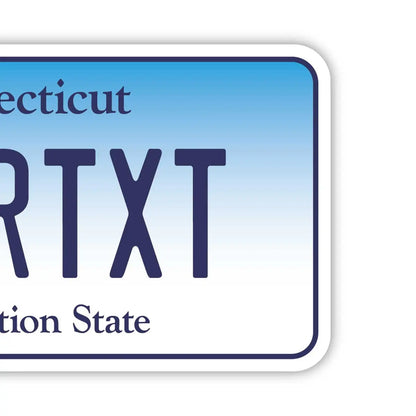 【ラゲッジタグ】コネチカット/オリジナルアメリカナンバープレート型・おしゃれ ・紛失防止タグ PL8HERO