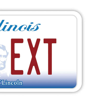 【ラゲッジタグ】イリノイ/オリジナルアメリカナンバープレート型・おしゃれ ・紛失防止タグ PL8HERO